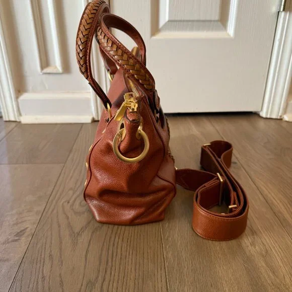 Hammitt Daniel Medium Manzanita Tan Brown Leather Satchel New - Picture 2 of 8